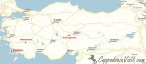 Бодрум на карте Турции