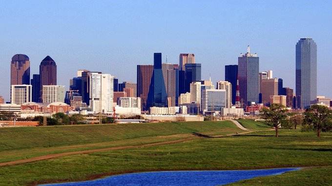 Downtown Dallas from the Trinity River