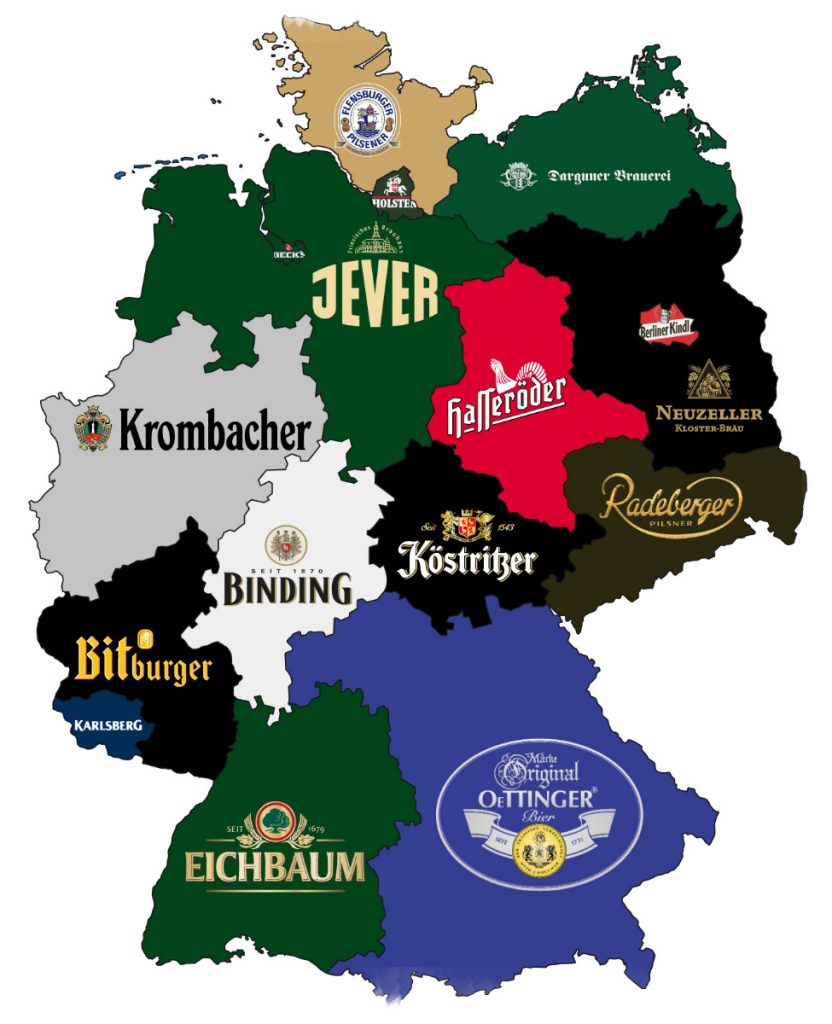 Пивная карта Германии