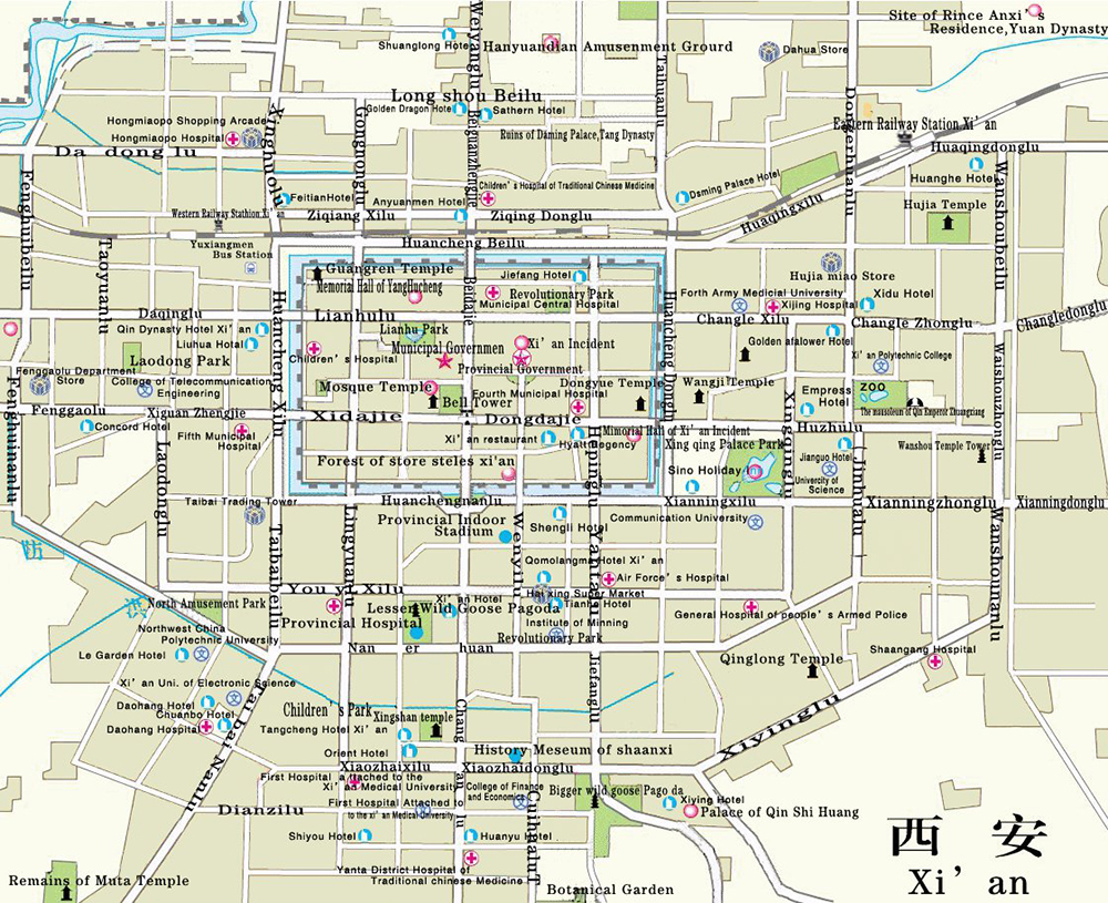 Карта города Сиань