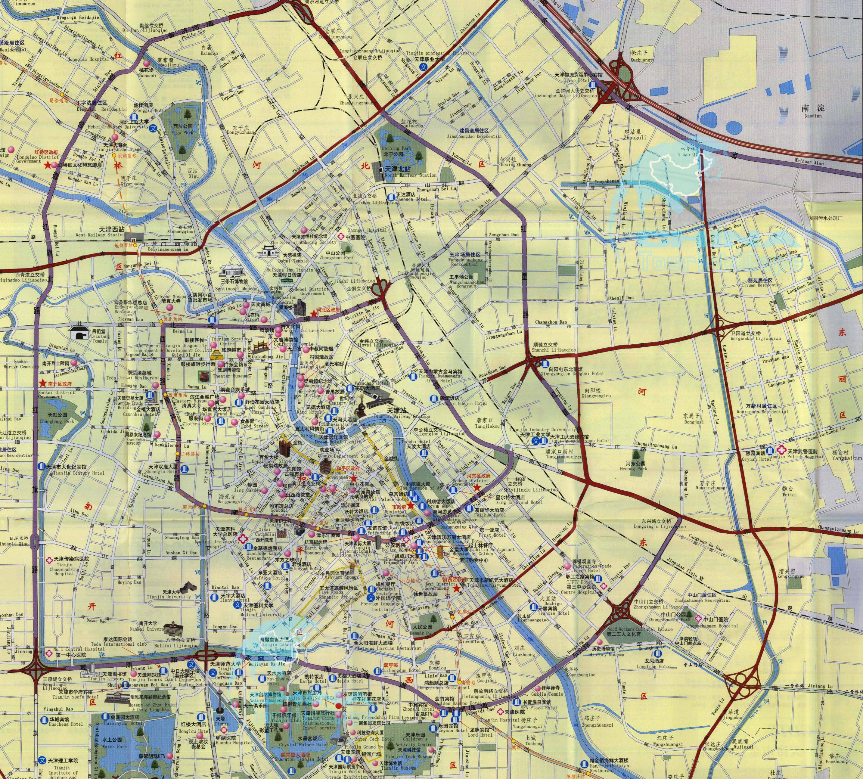 Карта города Тяньцзинь