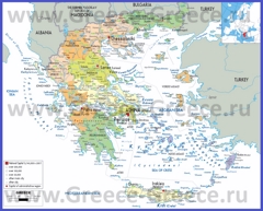 Политическая карта Греции