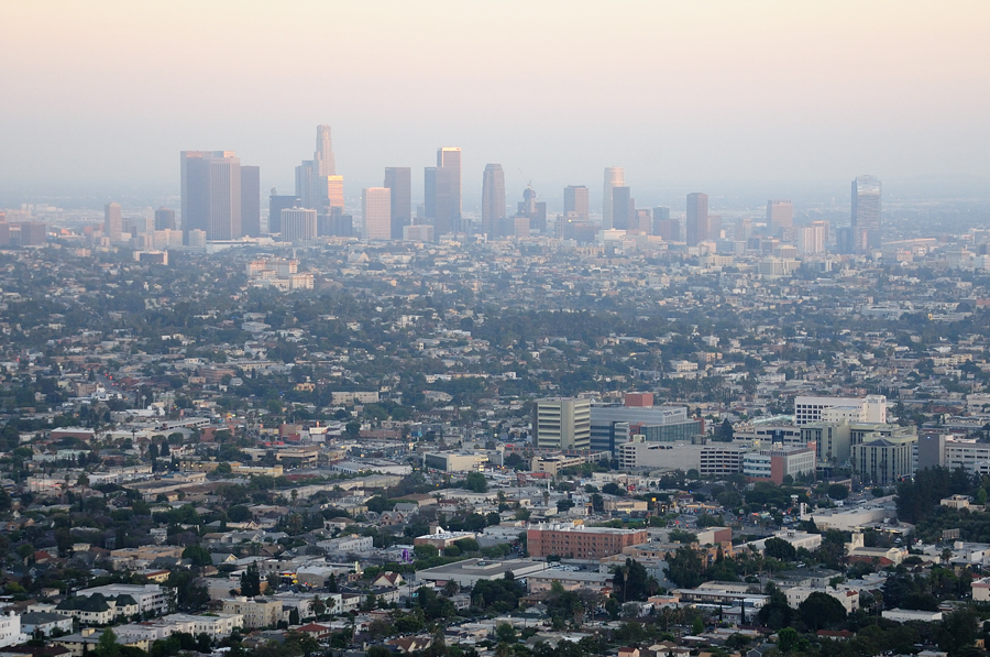 Вид с Грифис парка в Лос Анджелесе