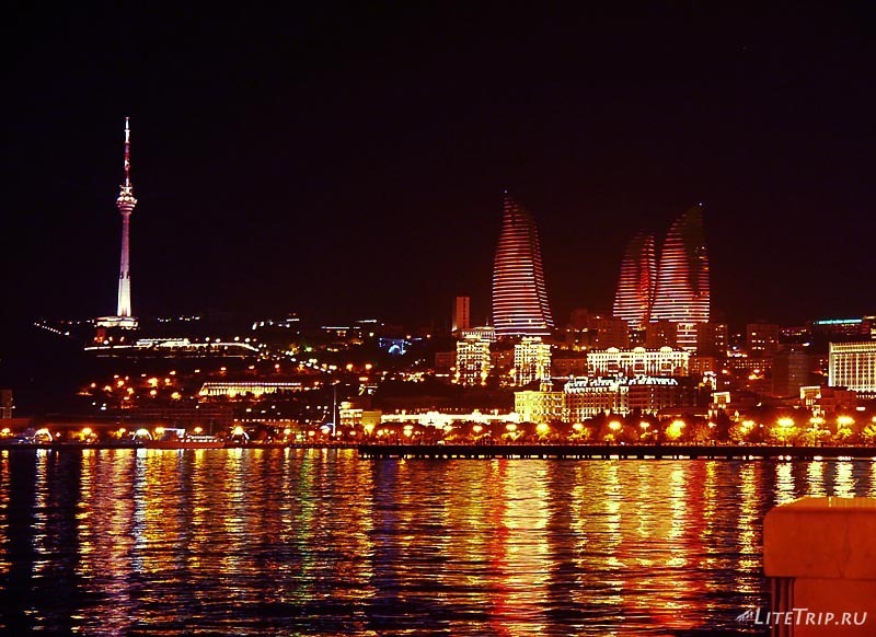 Азербайджан. Пламенные башни Баку.