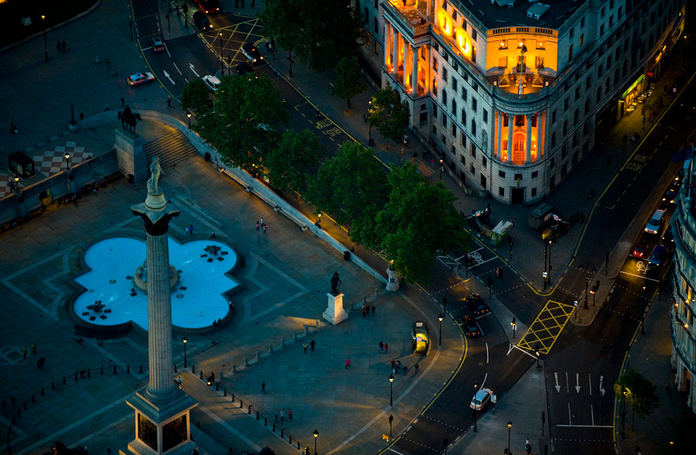 Колонна Нельсона на Трафальгарской площади, Лондон, фото