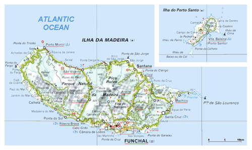 карта острова Мадейра