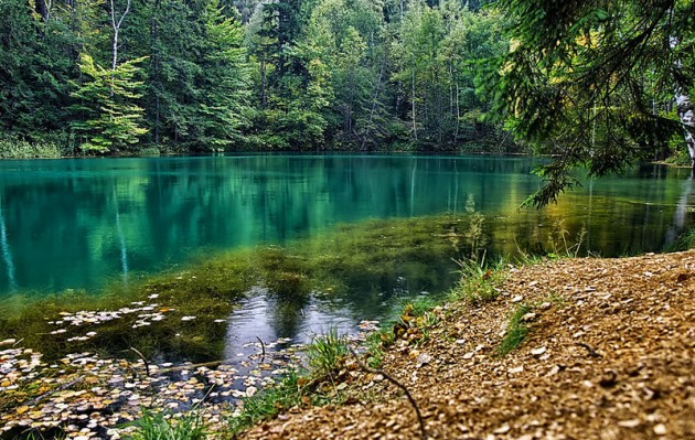 Цветные озёра в Рудавском национальном парке