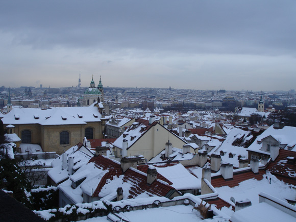 Зимняя Прага - крыши