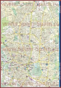 Подробная карта города Мадрид с улицами