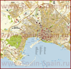 Подробная карта Пальма-де-Майорки с улицами