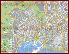 Туристическая карта города Пальма-де-Майорка