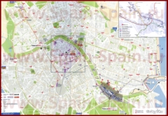 Подробная карта города Валенсия с отелями