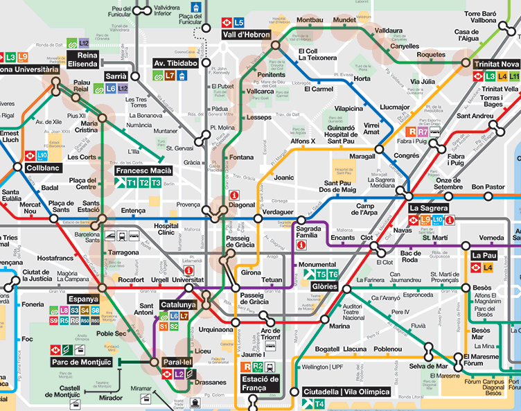 Карта метро барселоны с достопримечательностями: Достопримечательности ...