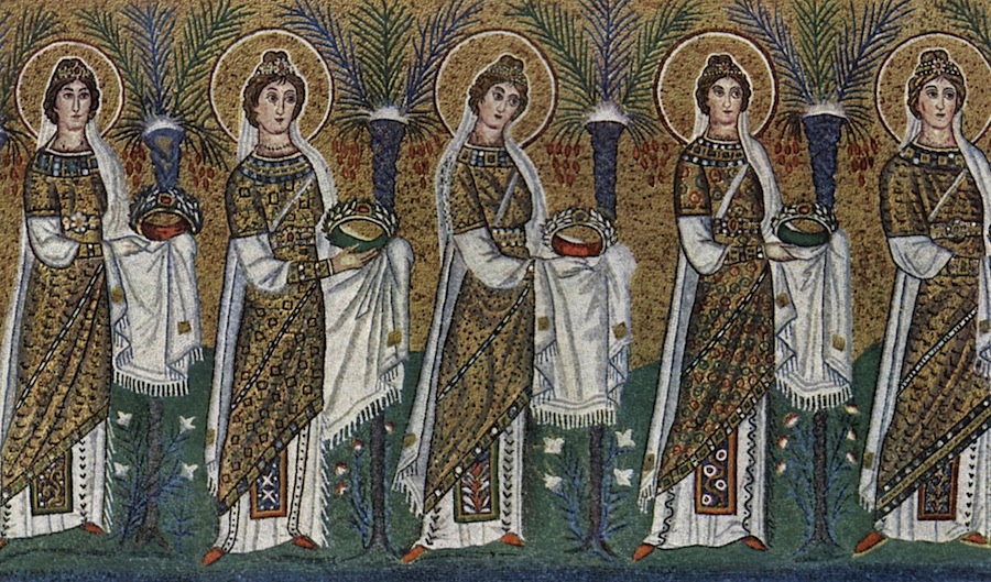 святые девы, мозаика в Sant'Apollinare Nuovo