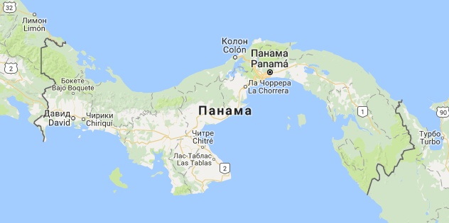 панама на карте