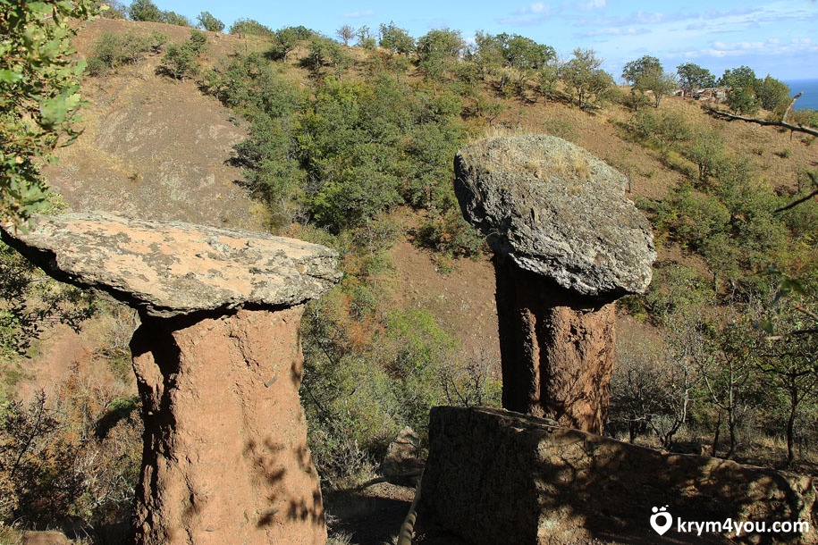 Достопримечательности Алушты Каменные грибы долины Сатера