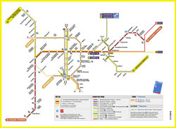 Детальная карта метро Брюсселя.