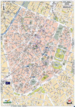 Большая детальная карта автодорог (дорог) Брюсселя.
