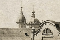Купола Спасо-Преображенского собора на открытке начала XX века