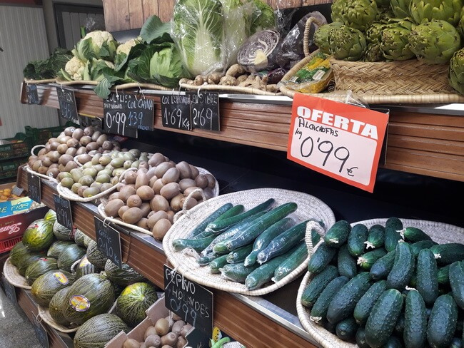 цены в бенидорме на овощи