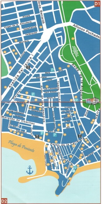 карта старого города бенидорма