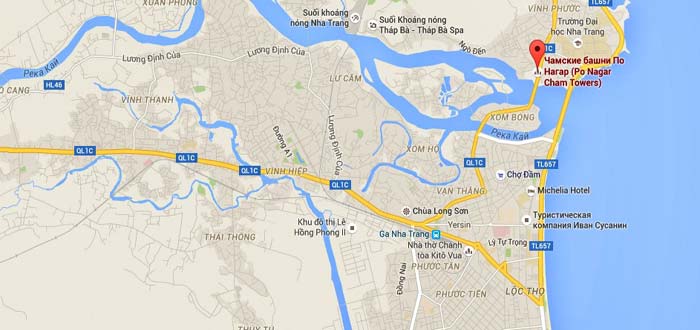 карта с достопримечательностями Вьетнама