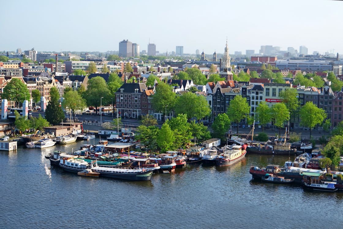 Вид с обзорной площадки библиотеки Амстердама