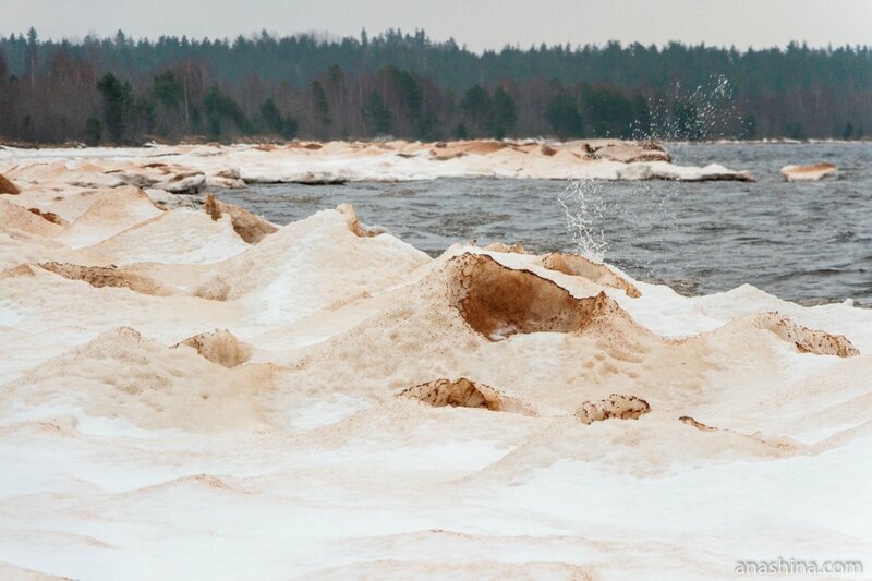 Онего замерзает, Вологодская область, Онежское озеро