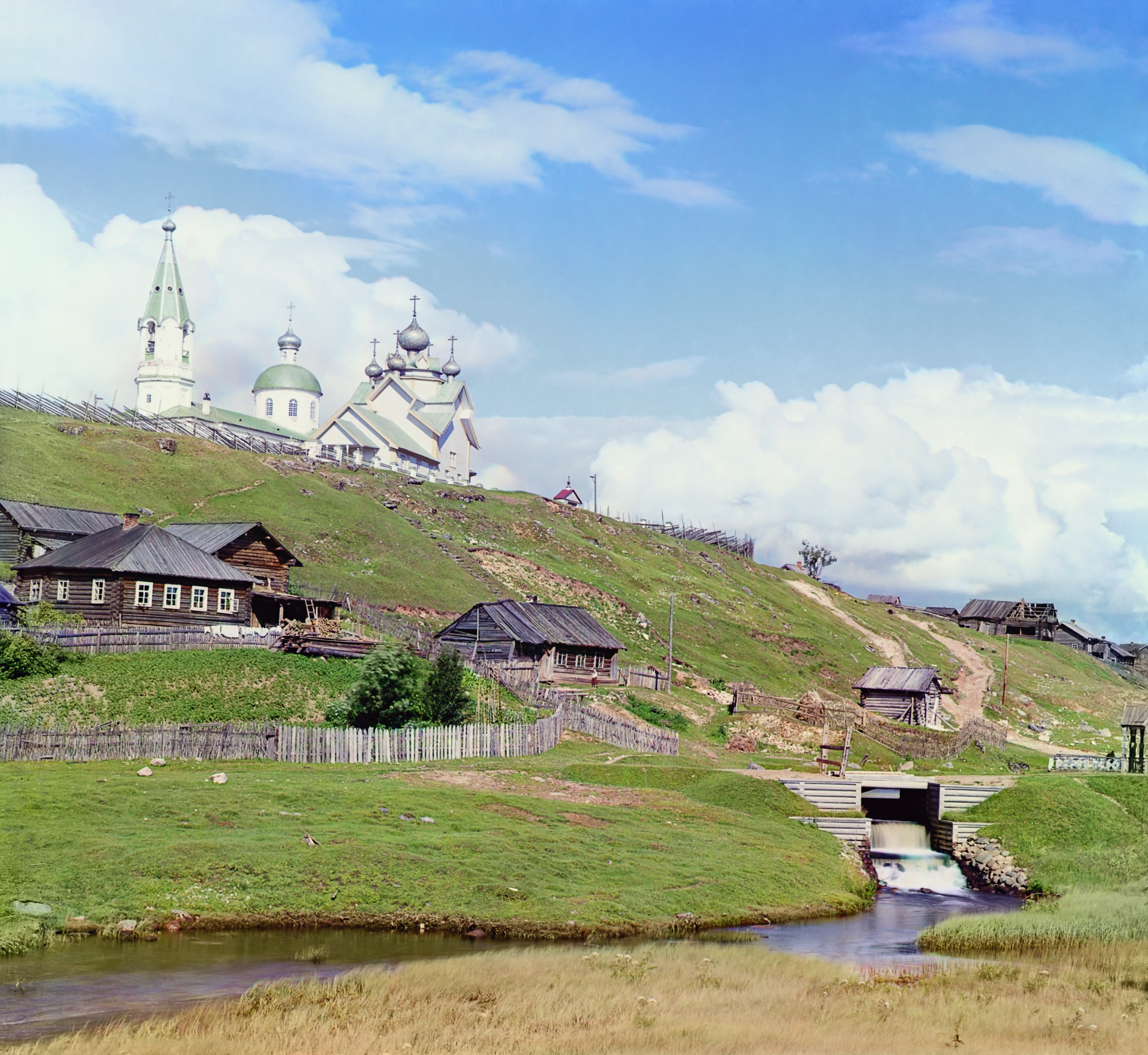 Девятины. Село и плотина (водоспуск шлюза) св. Бориса