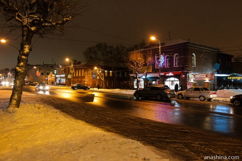 Советский проспект вечером, Череповец