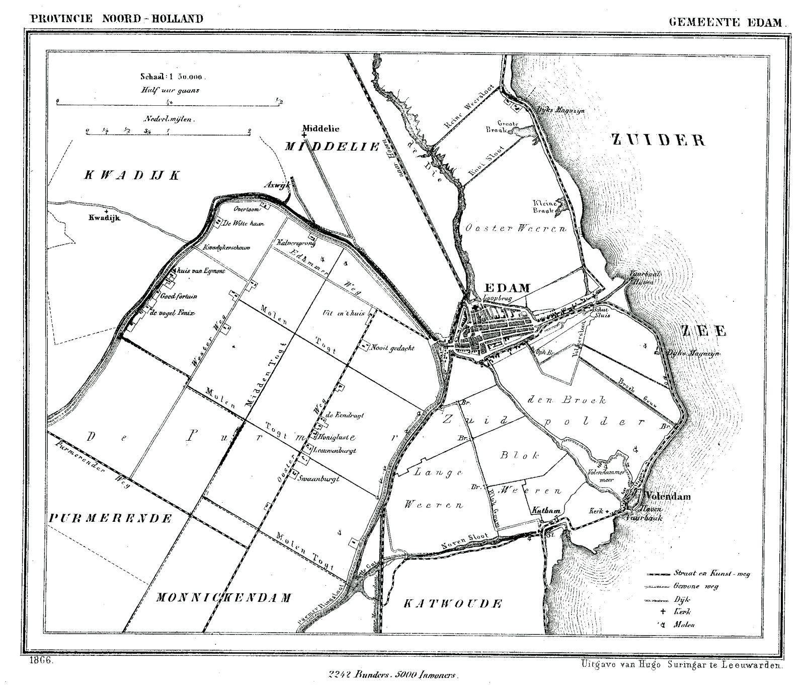 Старая карта Эдам