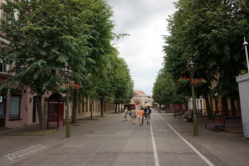 Улица Вильняус. Литва. Каунас. Достопримечательности Каунаса.