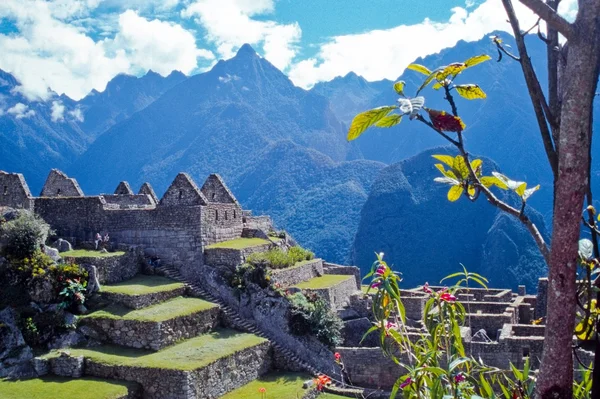 Мачу-Пикчу, Перу, Южная Америка, доколумбовой исторический сайт — стоковое фото