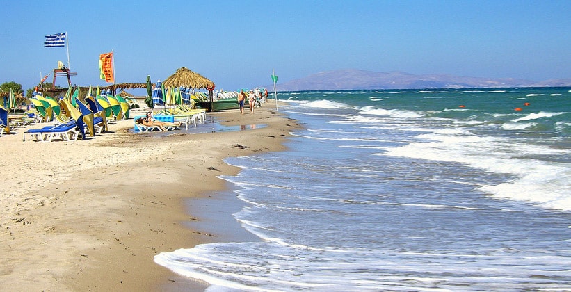 Пляж Тингаки на острове Кос (Греция)
