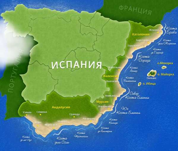Карта коста брава на русском языке с достопримечательностями